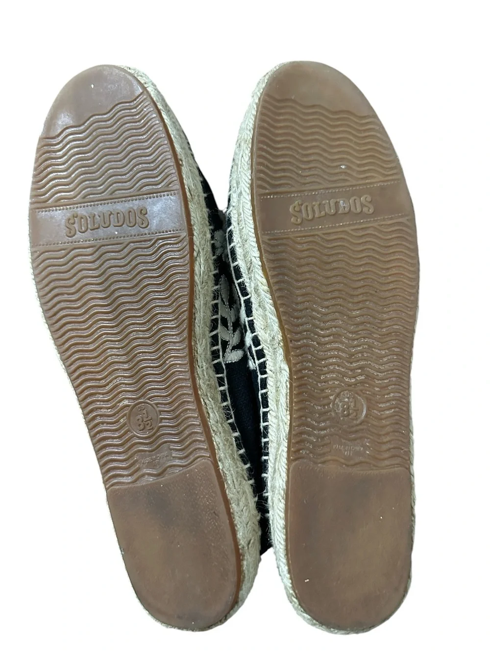 Soludos Tuileries Embroidered Floral Smoking Slipper Espadrille Flats Black 8.5